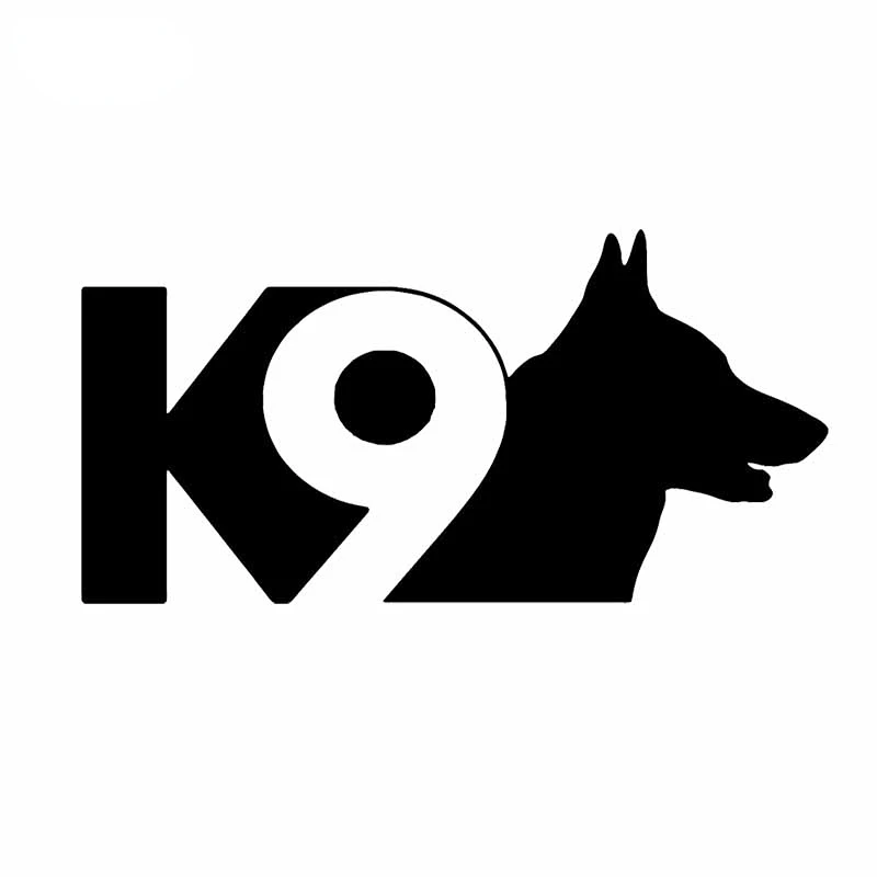 

Personalized K-9 Dog Die Cut Silhouette Car Sticker Fashion Car Styling Decorative Car Window Body Vinyl Decals Car Accessories