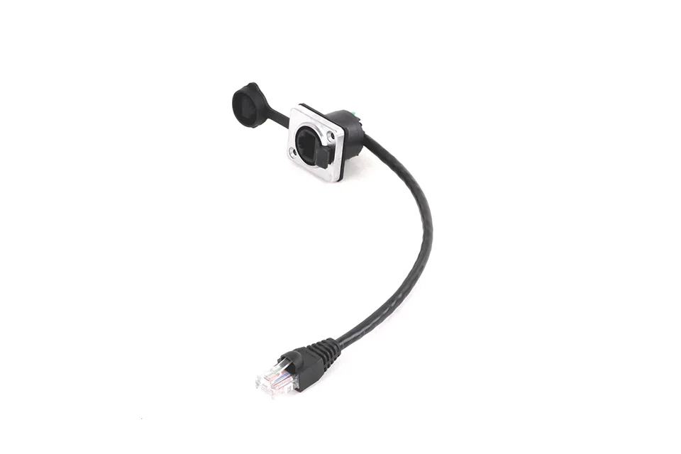 Description Picture 5 of item1PC RJ45 8p8c Waterproof Connector, RJ45 male to female, 15cm cable,Panel Mount type,zinc alloy body+PA6 plastic+copper contact