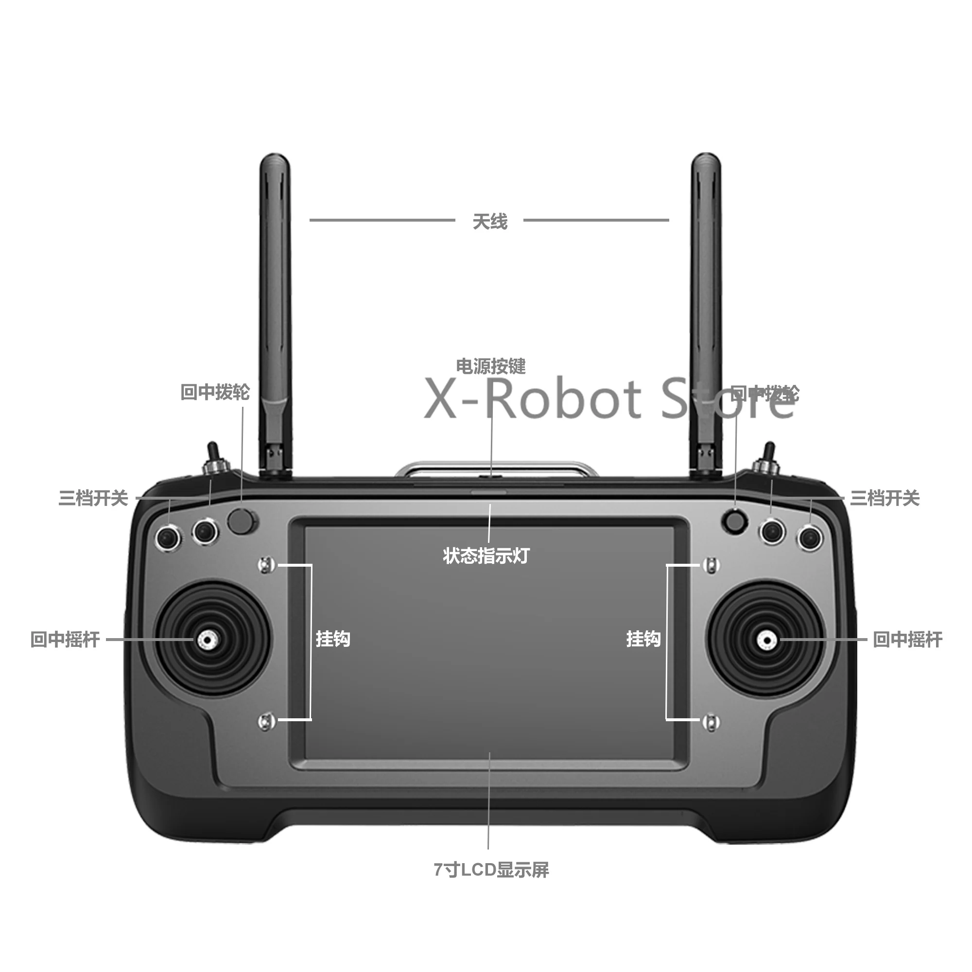 SIYI MK32  ڵ ׶ ̼ Ʈ Ʈѷ, 7 ġ HD ֵ LCD ġ ũ, ǰ