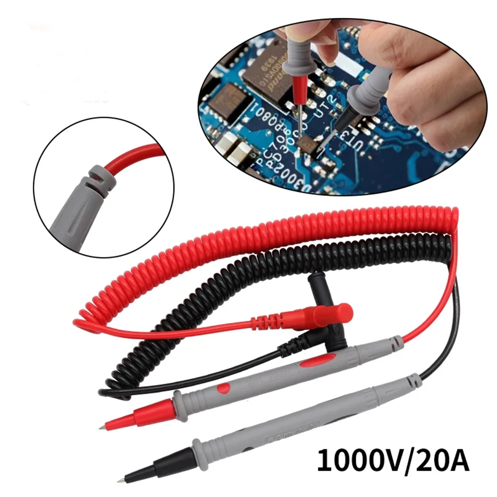 

1Piece Probe Test Leads Pin for Digital Multimeter Needle Tip Multi Meter Tester Lead Probe Wire Pen Cable 20A 1000V