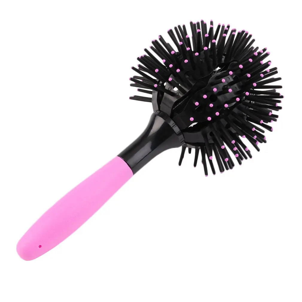 3D Round Hair Brush Hair Comb Salon Make Up 360 Degree Ball Styling Tools Magic Detangling Hairbrush Heat Resistant Comb