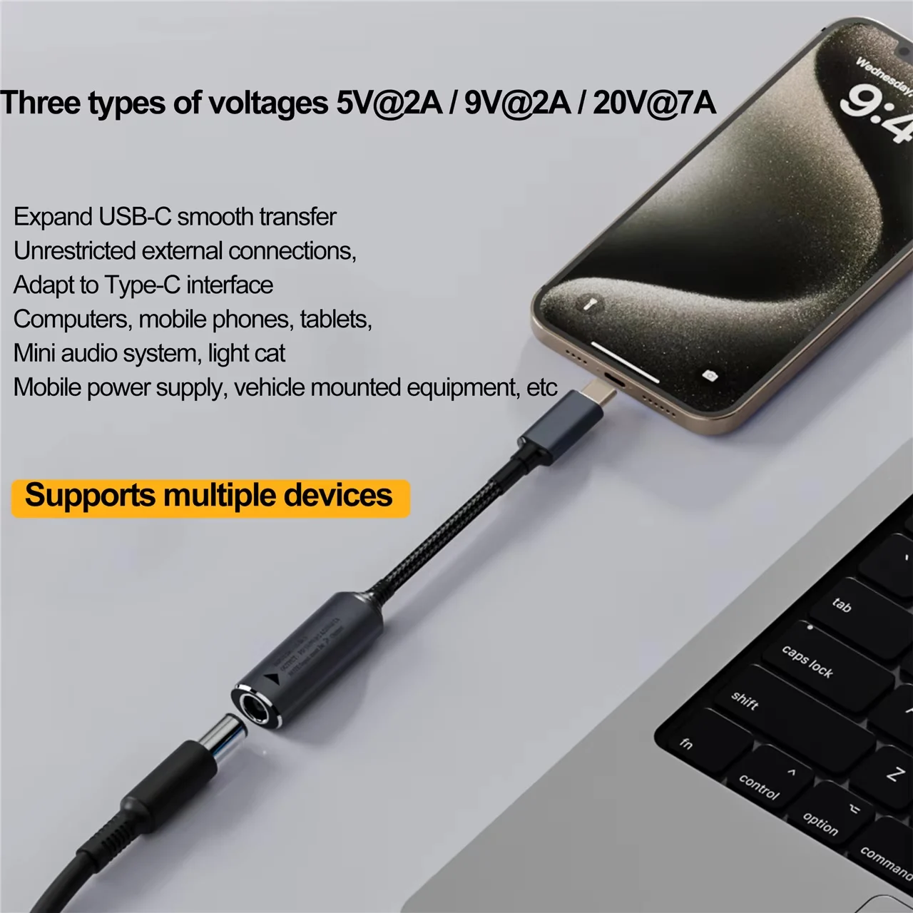 140W ���� ��Ʈ�� 5V 9V 20V DC ���� USB C ���� C PD ���� ����� ��ȯ�� Macbook Huawei �� ���� ���� ���̺�