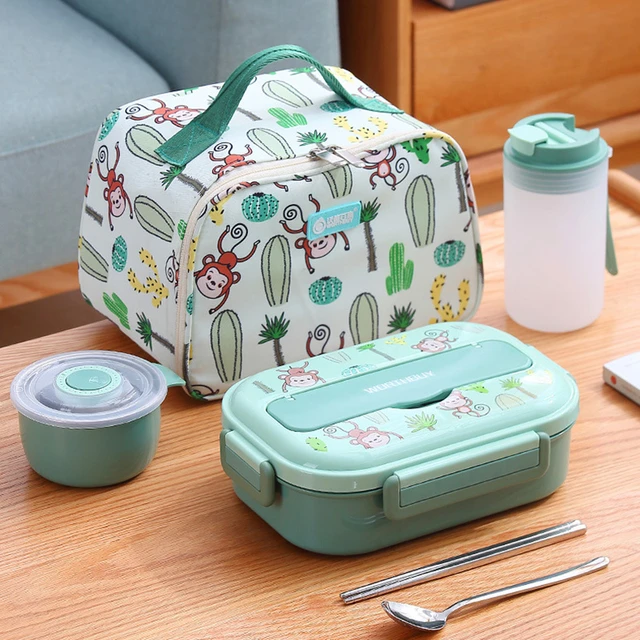 Stainless Steel lunch box for kids food storage insulated lunch container  japanese snack box Breakfast bento box with Soup Cup - AliExpress