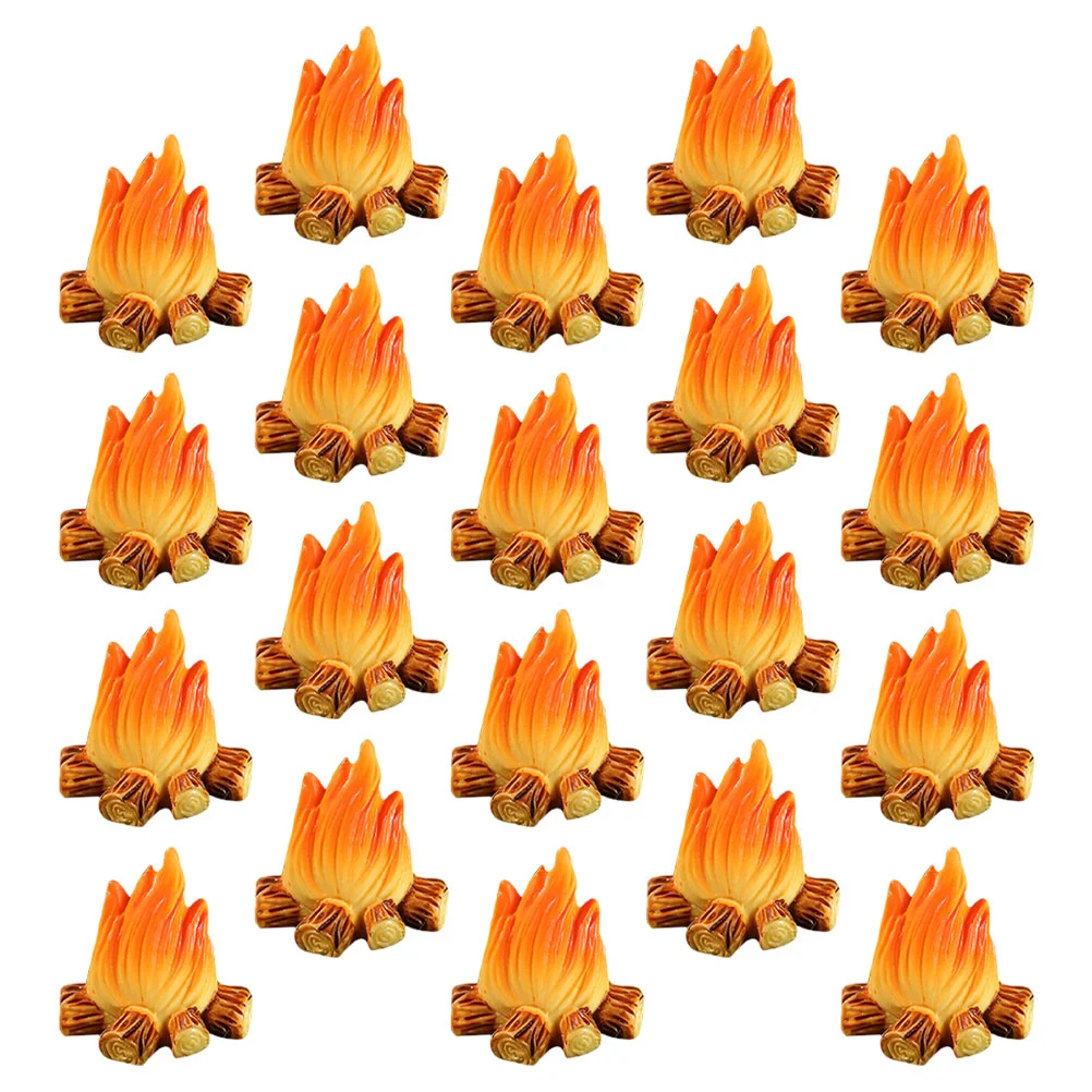 

Miniature Campfire Dollhouse Fire Ornament Decor Resin Fire Model Handicraft Fake Fire Kids Pretend Toy Resin Bonfire