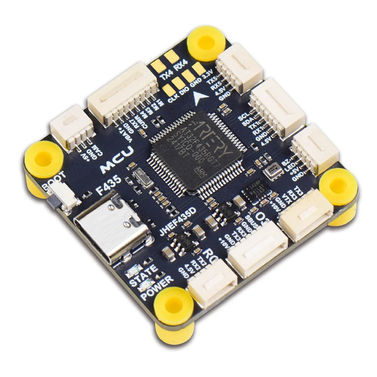 BFYLW For JHEMCU AT32 F435 Flight Controller GF30 F435 for FPV Racing Drone Flight Controller
