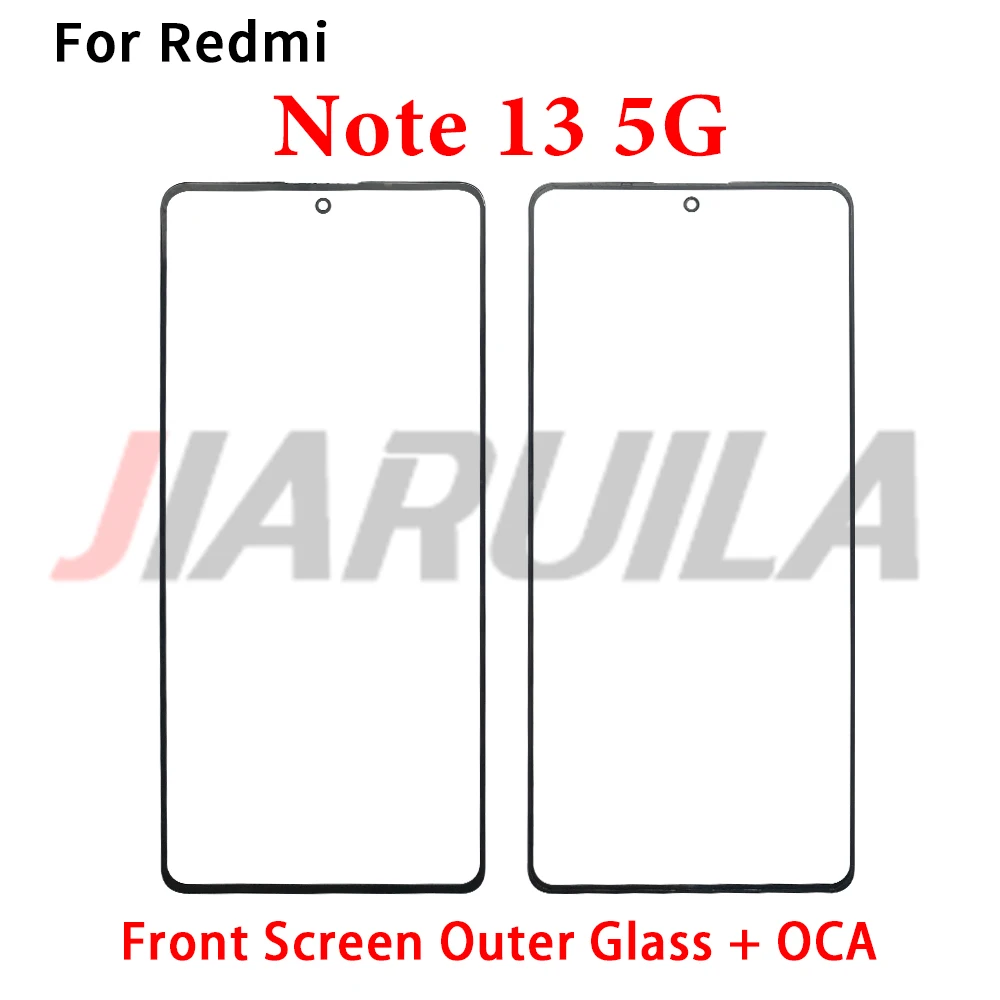 Front Screen Outer Glass With OCA For Xiaomi Redmi Note 13 Pro