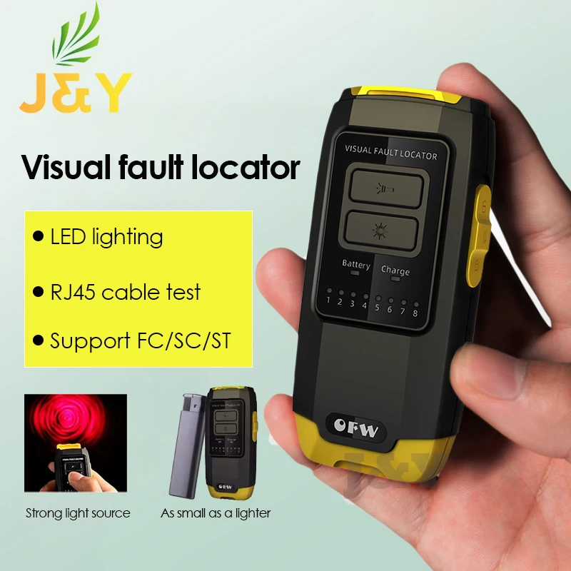 OFW Mini Visual Fault Locator Optic Fiber Cable Tester FC/SC/ST Connector RJ45 Cable Test Optical Red Laser VFL 10KM/20KM/30KM