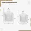 2Pcs Glass Apothecary Jars Set Crystal Vanity Organizers Makeup Storage Containers Decor Canisters For Home Kitchen (20oz+10oz) 4