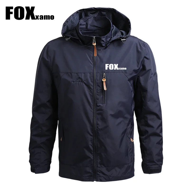Foxxamo 남성용 2023 재킷, 통기성 야외 자외선 차단 사이클링 코트, 빠른 건조 어부 긴팔 캐주얼 아우터, 가을 신상