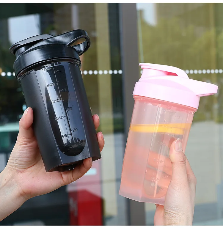 Tazze 600ml500ml Protein Powder Shaker Bottle Borraccia A Prova Di