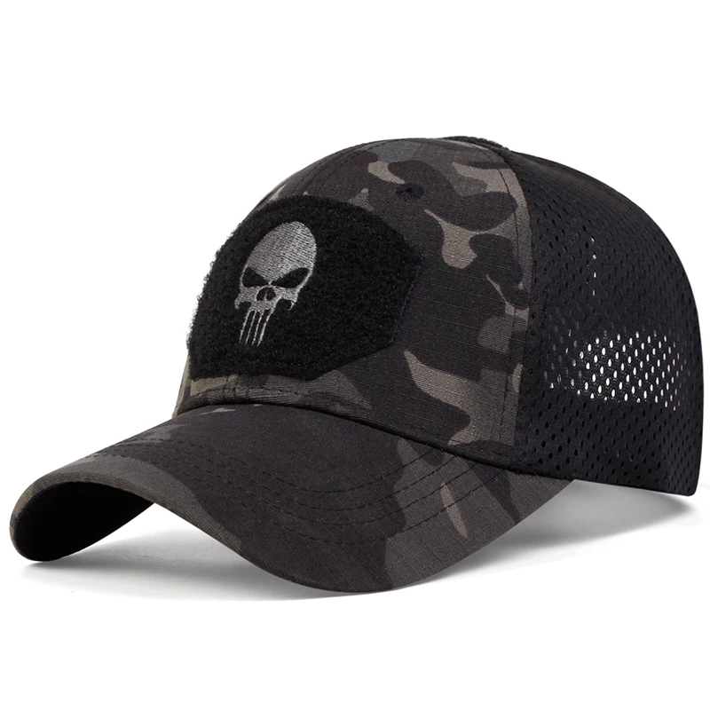 Baseball caps Unisex Skull Embroidery Lable Breathable Baseball Caps Spring and Autumn Outdoor Adjustable Casual Hat Sunscreen Hat