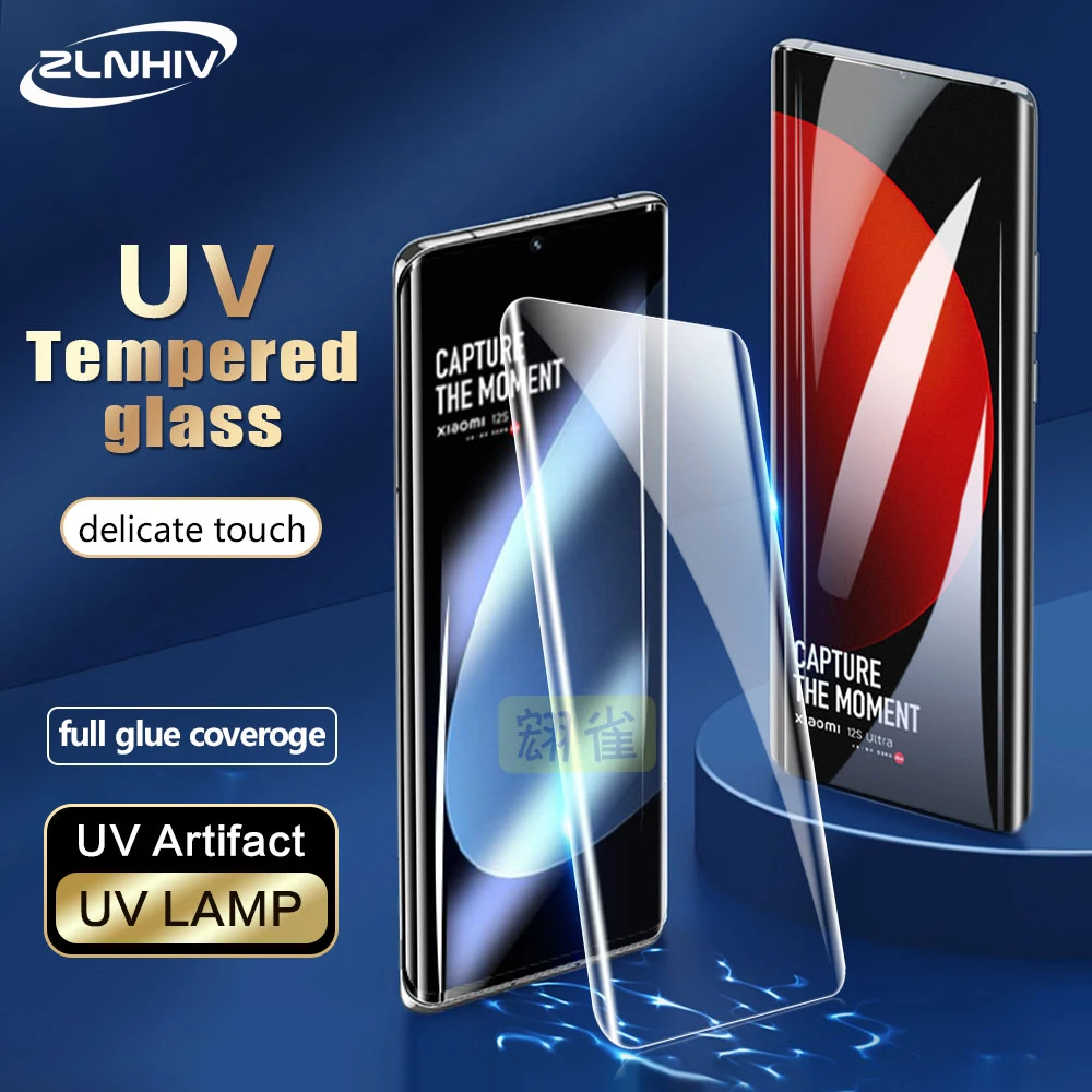 

Zlnвич УФ-стекло для xiaomi 13 11 12 12s 12x10 pro Ultra 10s Защитная пленка для экрана телефона УФ Закаленное стекло пленка полное покрытие
