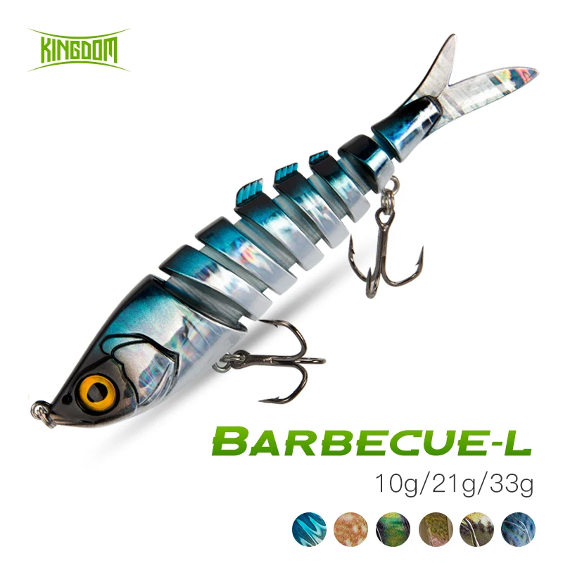 

Kingdom Multi Jointed Fishing Lures 90/120/140mm 10/21/33g 8 Sections Flexible Swimbait For Pike Fishing Artificial Crankbait