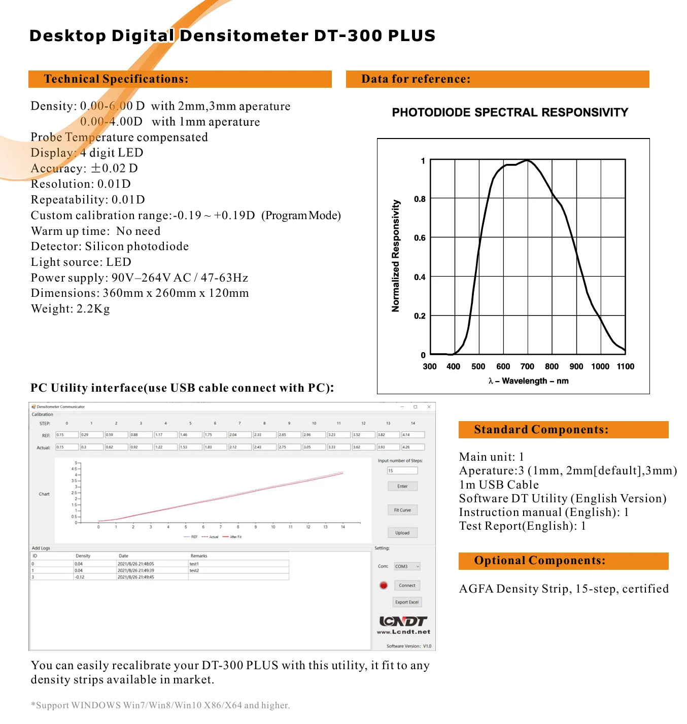 DT-300 plus Table Type Desktop Transmission Densitometer 0.00-6.00D with 2mm,3mm