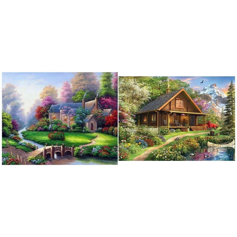 

Набор для алмазной вышивки «сделай сам», набор из 2 предметов для вышивки крестиком 5D, 30 х40 см и 30 х50 см