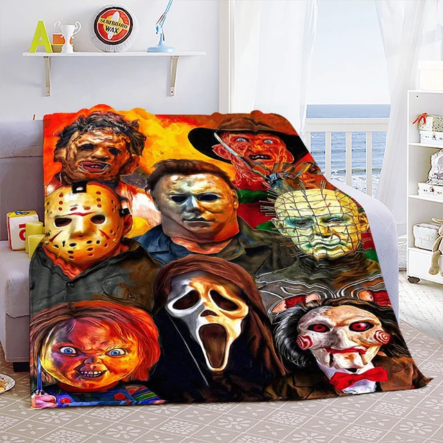 louis vuitton horror pattern parody Blanket