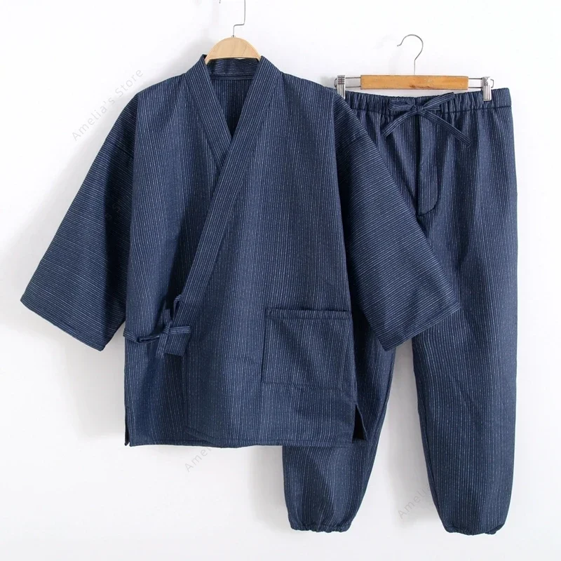 Samue Japanese Traditional Work Clothing 2pcs Sets Jacket Pants Buddhist Monks Nuns Zen Buddhism Landscaping Gardening Work Wear
