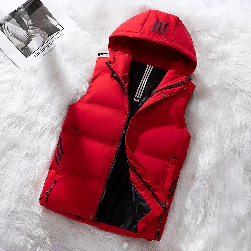 Winter Fashionable Casual Hooded Down Vest Versatile Comfortable Breathable Casual and Warm Down Vest