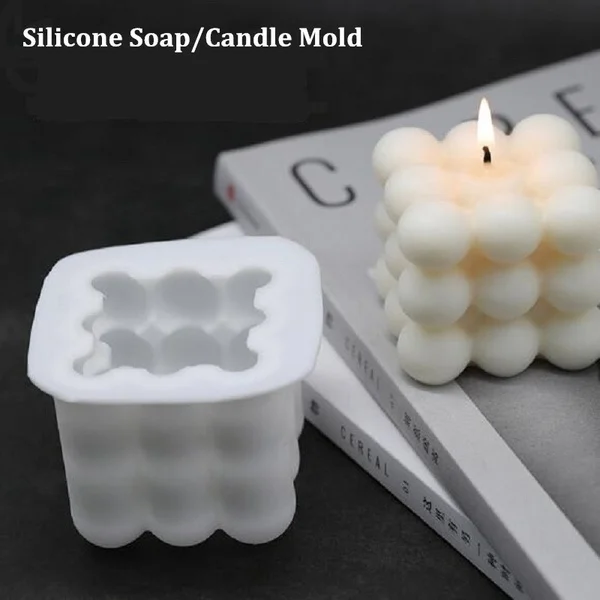 DIY Homemade Christmas Candle Mold Soap Making Tool Candle Plaster 3D Silicone Soap Mold