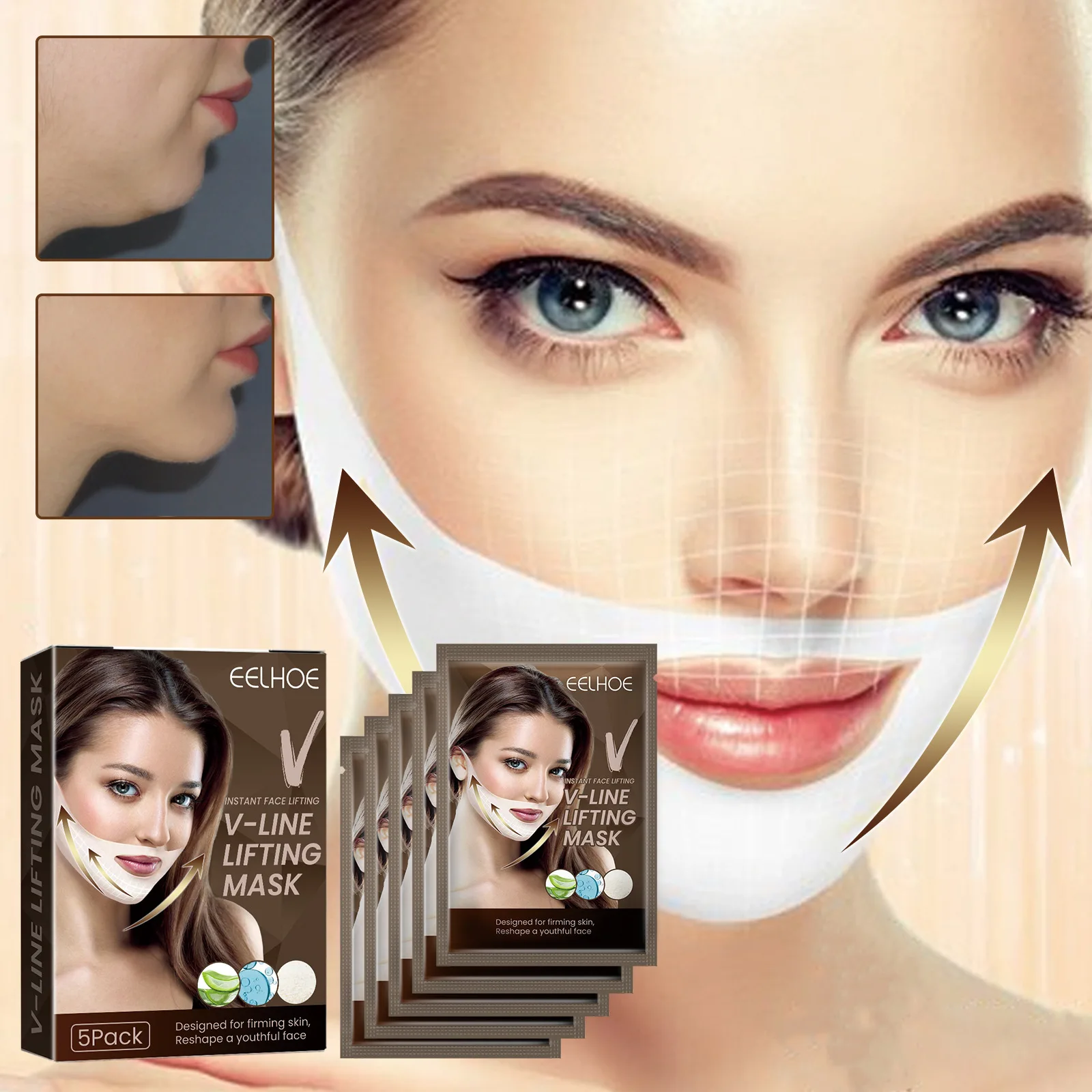 Linie 1-30 Teile/los V Maske Hals Maske Facelift V Lifting Chin Up Patch 4D Ohr Anziehen Skinny Masseter doppel C ing_voghion.com