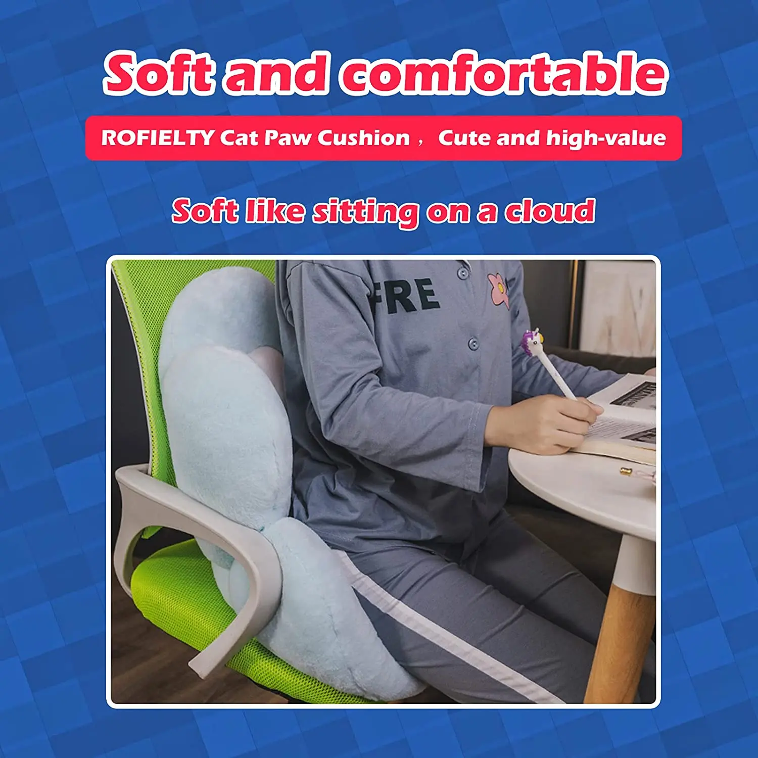 Cat Paw Cushion Lazy Sofa Office Chair Seat Cushion Cute Gaming Comfortable and Soft Floor Cushion 3
