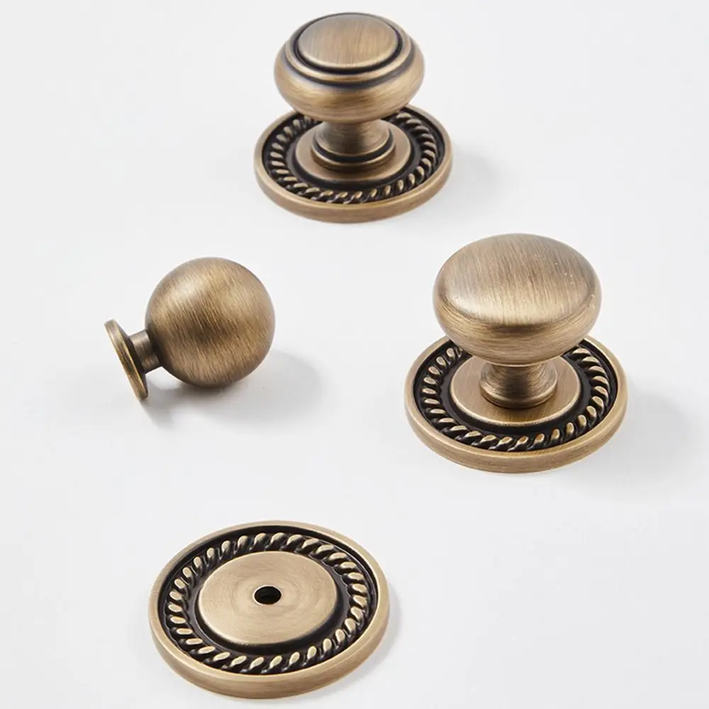 Nordic Brass Cabinet Pull Gold Round Single Hole Cabinet Door Handle Solid Brass Durable Wardrobe Pulls Furniture Hardware
