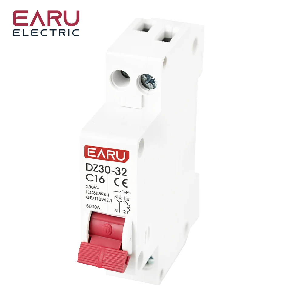 DZ30-32 DPN 1P+N Mini Circuit Breaker MCB 6A 10A 16A 20A 25A 32A Din Rail Mounti