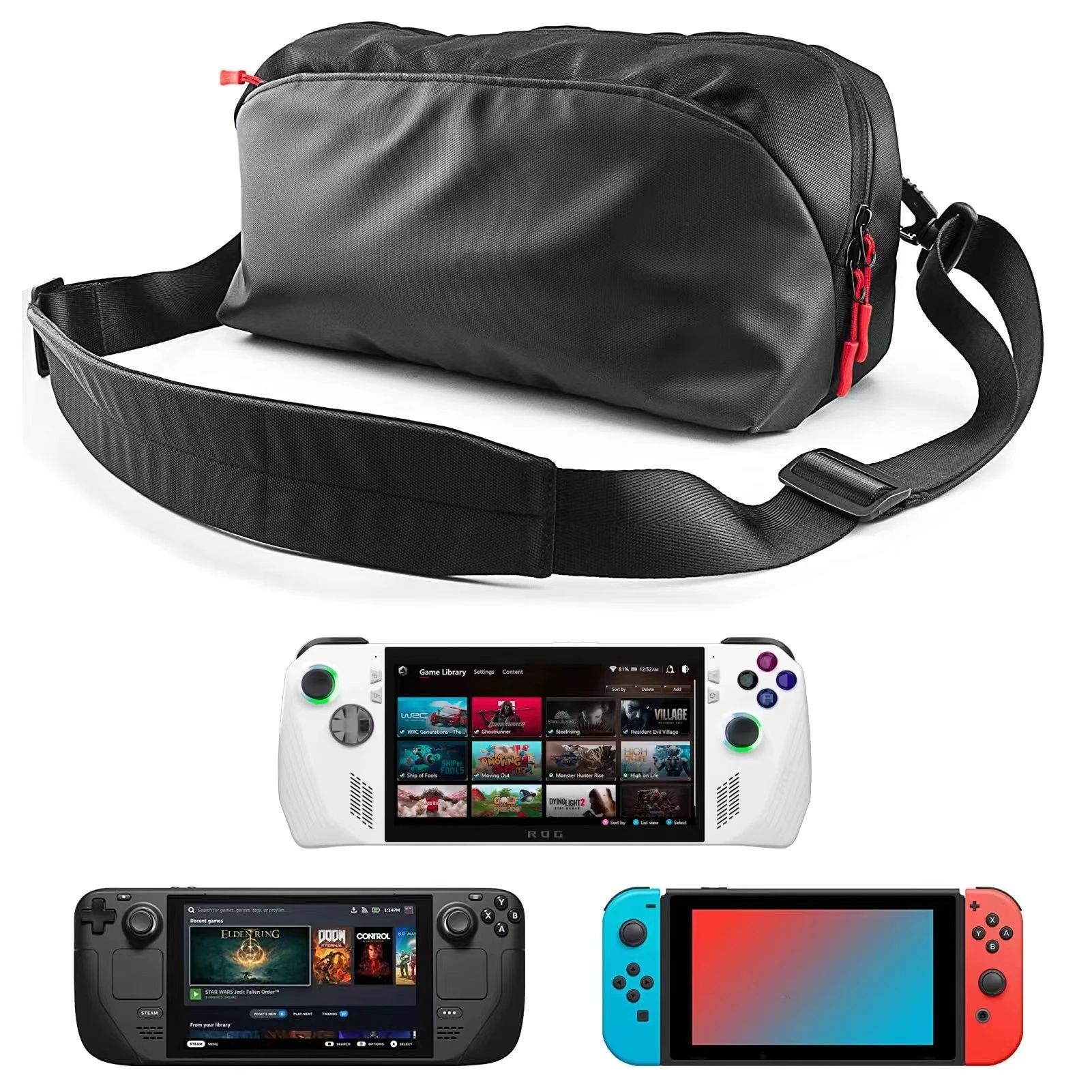 

Suitable for ROG Ally console storage bag for Steam deck Large capacity storage bag for Switch console storage bag