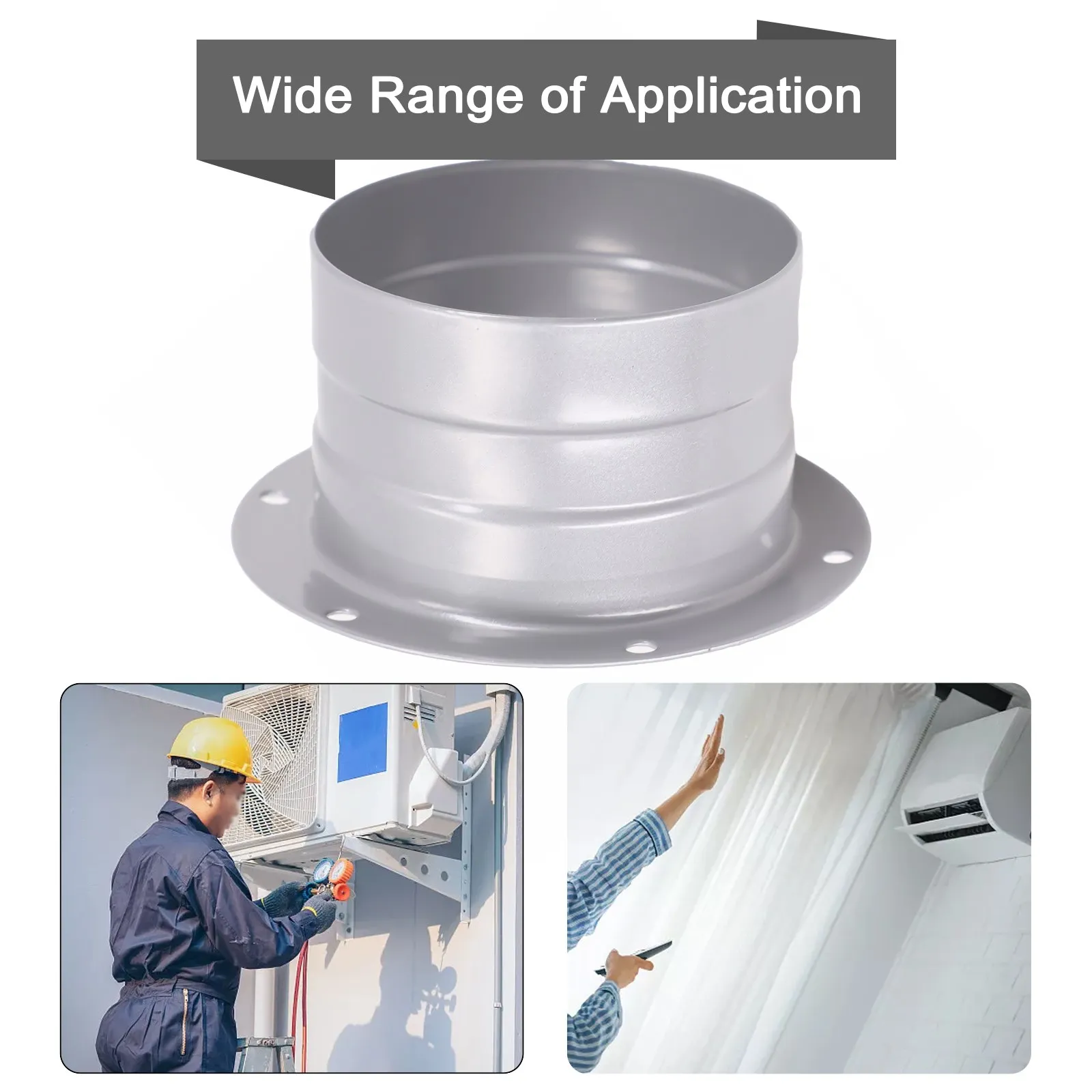 

Adapter Flange Connection Flange Flange Adapter Galvanized Gray Metal Wall 100mm 120mm 150mm 1pcs 200mm None None