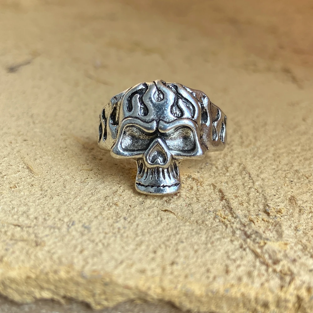 Punk Gothic Heart Ring Set for Women Black Dice Vintage Spades Ace Silver Plated Retro Rhinestone Charm Billiards Finger Jewelry 