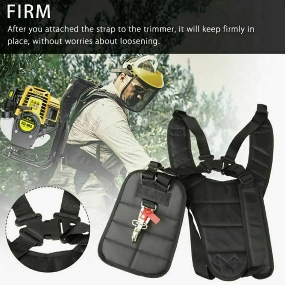 1 Pcs 3.15 Inches Double Shoulder Trimmer Padded Belt Safe Comfortable Harness Strap For Brush Cutter Trimmer