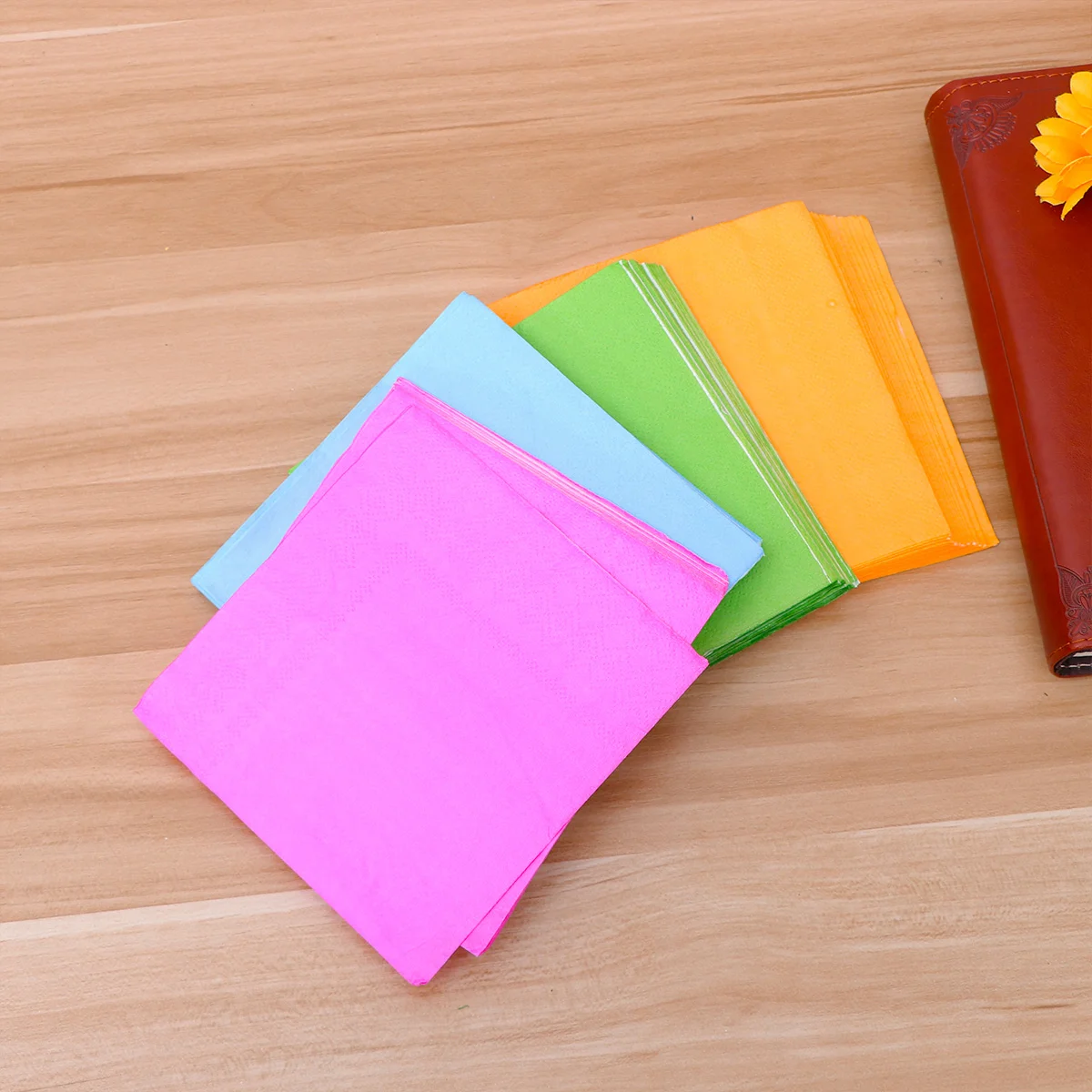 Dinner Napkins 80 Pcs Paper Towel Solid Color Tissue Cocktail Pure Serviette Handkerchief paper napkins