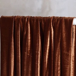 Luxurious Red Velvet Fabric for Elegant Evening and Wedding Decorations (Light brown)