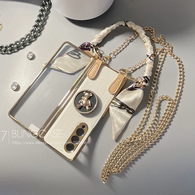 Cheap Fashion Bear Pendant Phone Case for Samsung Galaxy Z Fold 4