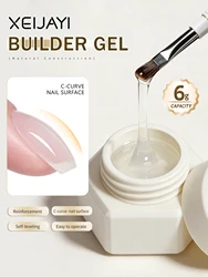 Transparent Reinforcing Gel Nail Polish - 6g, Multipurpose UV/LED Formula (Jiangoujiao)