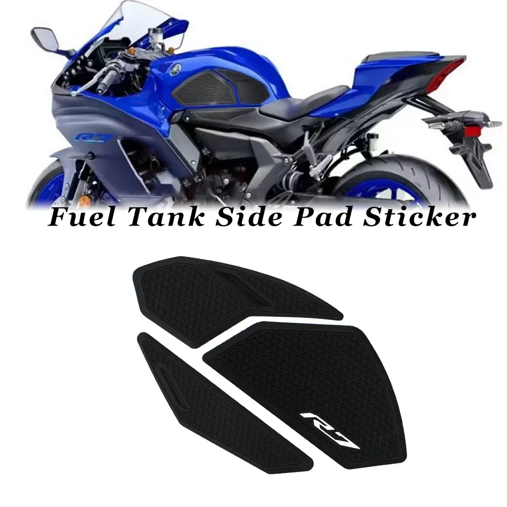 New YZF-R7- Side Fuel Tank Pad Tank Pads Protector Stickers Decal Gas Knee Grip Traction Pad Tankpad FOR YAMAHA yzf-r7 2021-2022