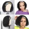 Headband Wig Human Hair Kinky Water Wave Glueless Wig Full Machine Made Curly Headband Wig 32Inches Human Hair Wigs for Women 4