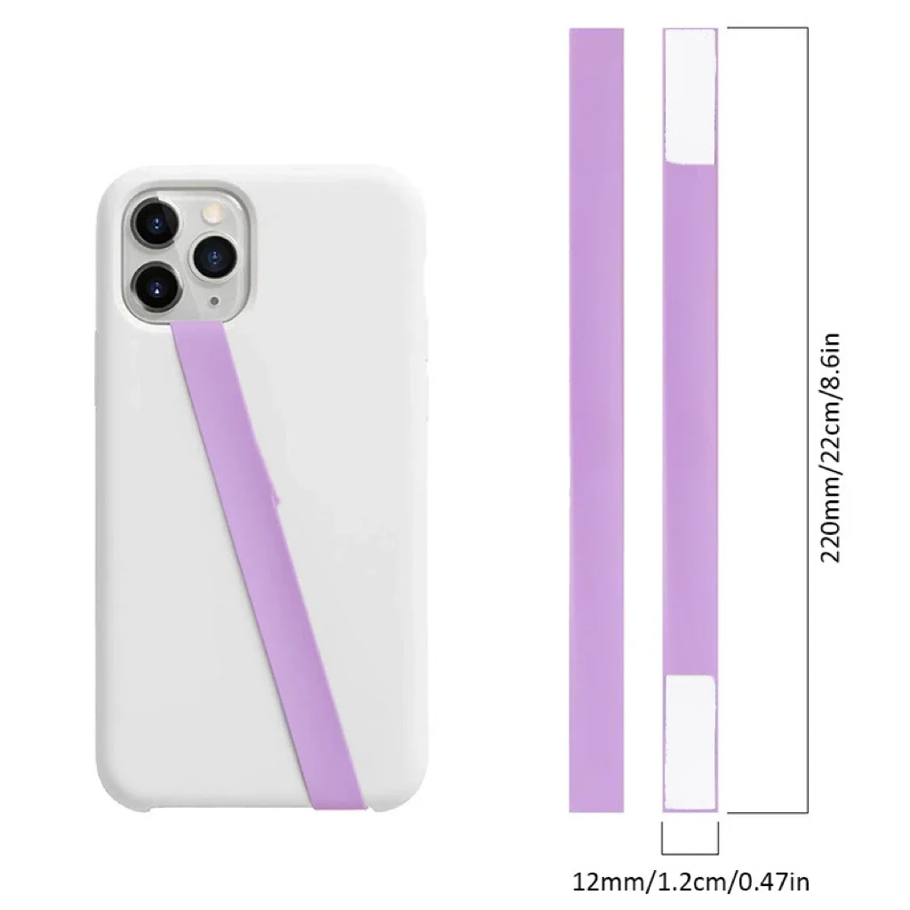 Universal Anti-Lost Silicone Phone Grip Strap with Detachable Loop Holder