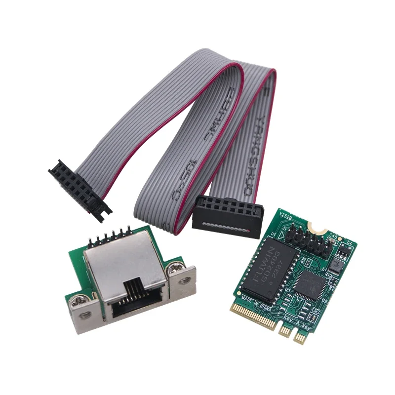 기가비트 네트워크 카드 이더넷 LAN 카드, M.2 A + E 키, M2 A/E to RJ45 COM 포트 네트워크 어댑터, RTL8125BG 칩, 2.5G, 1G, 100Mbps, 2.5Gb