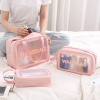 Portable Travel Wash Bag Female Transparent Waterproof Makeup Storage Pouch Large Capacity Cosmetic Organizer Beauty Women Case 2