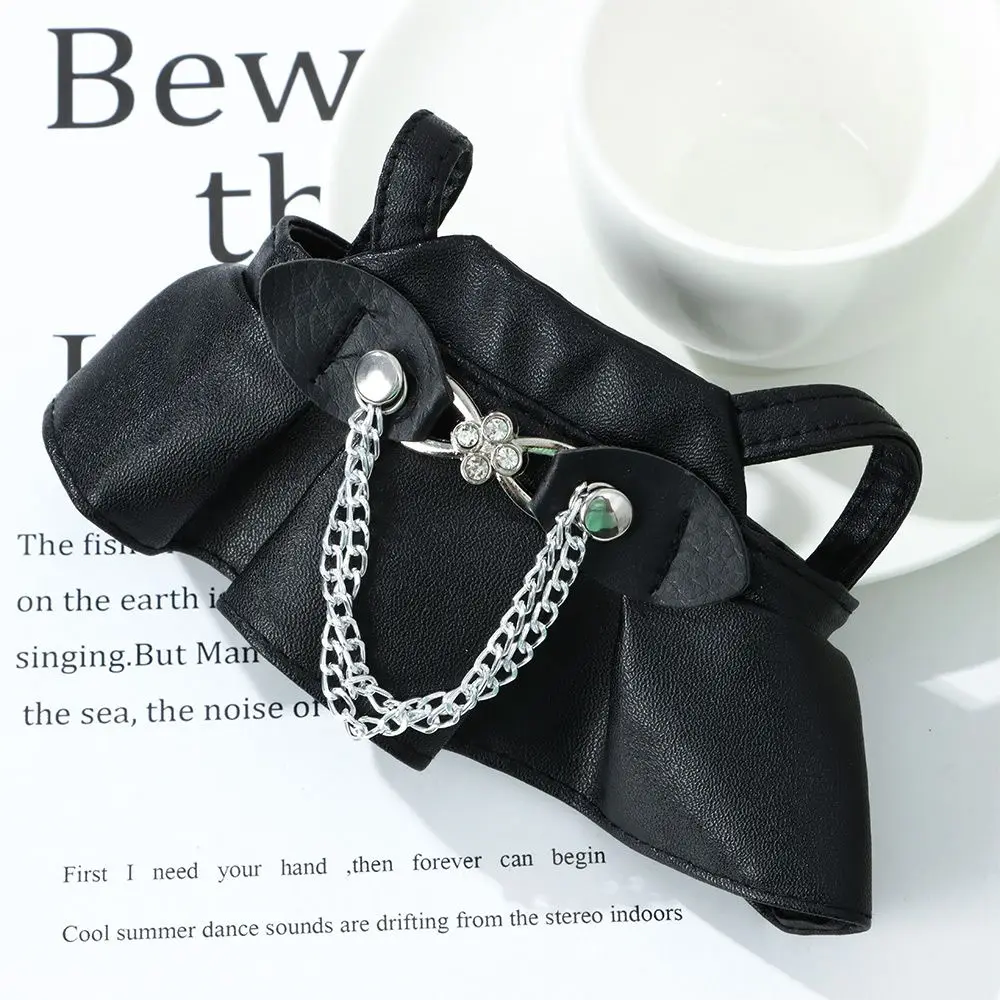 20cm Fashion Doll PU Leather Jacket Doll Hat Skirt Suit Clothing Gifts Plush Doll's Clothes Outfit Accessories for Idol Dolls