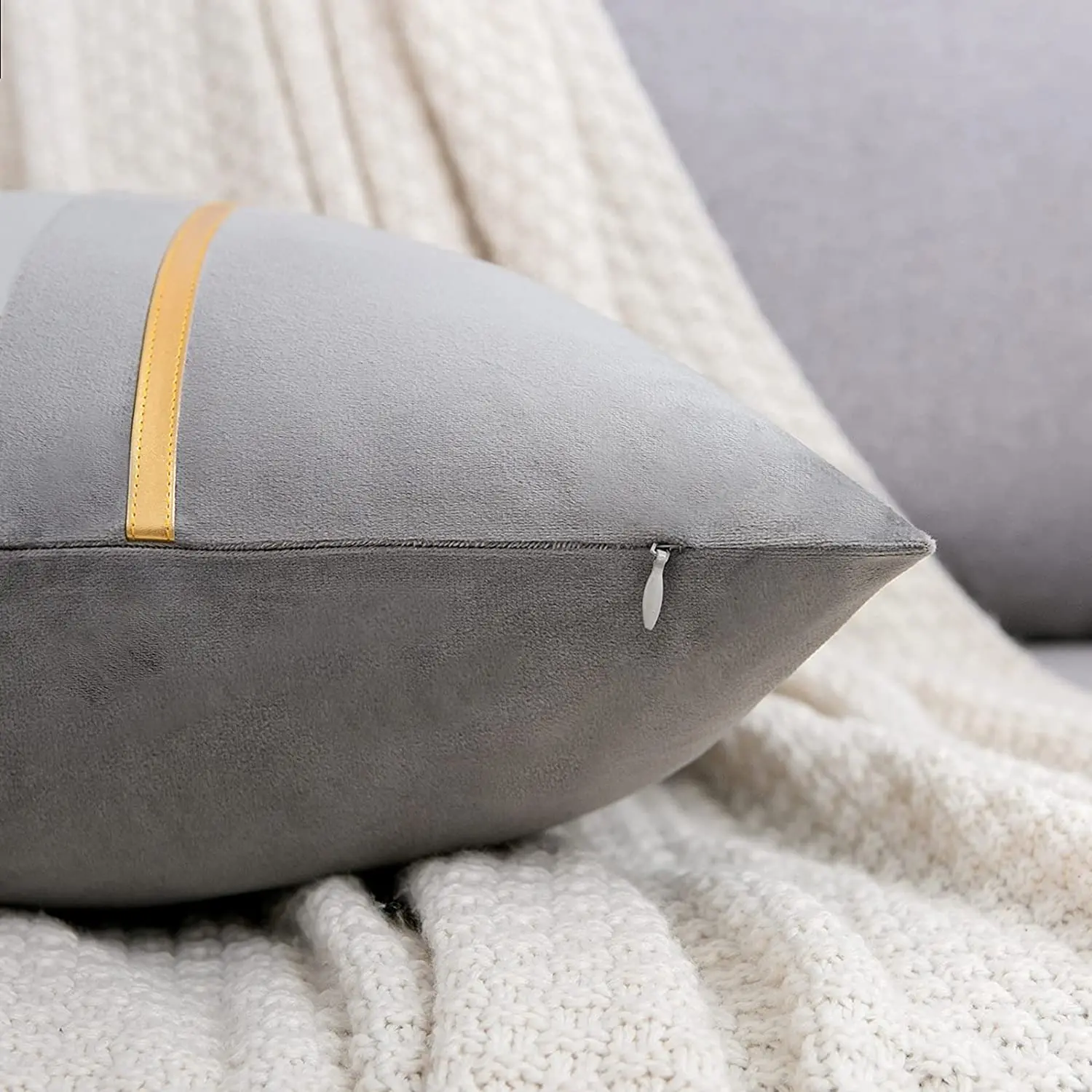 Luxury Velvet Patchwork Cushion Covers – 45x45 & 30x50cm 4