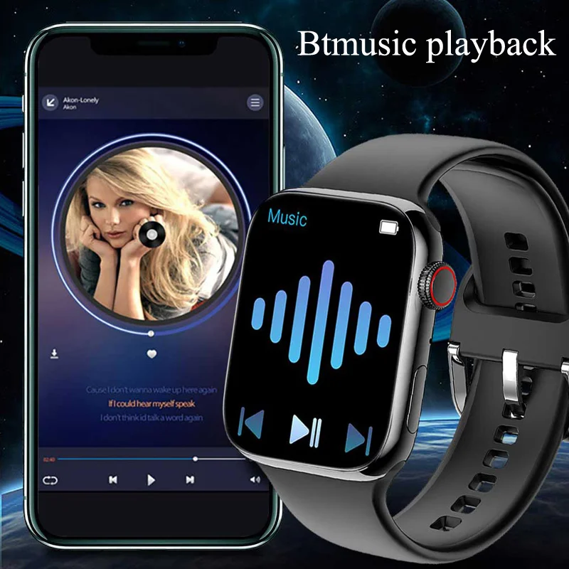 2.0 ġ Ʈ ġ Series 7 Woman Man 2022 X8 Max  긮 ȭ  Smartwatch Men Heart Rate monitor Watch + Box