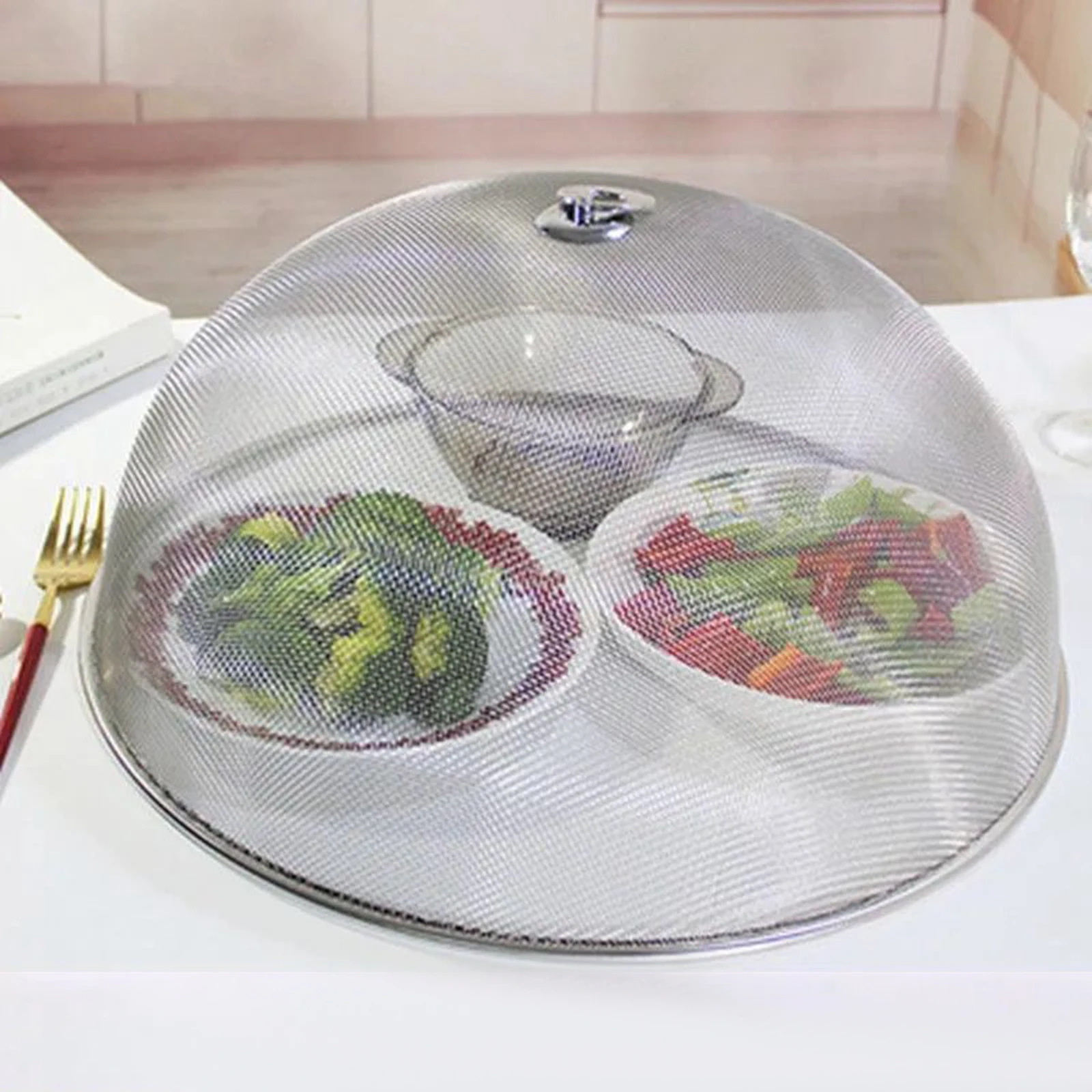 Stainless Steel Food Tent Umbrella Food Dome Fine Mesh Screen Reusable Dish Cover Net Outdoor Party Camping