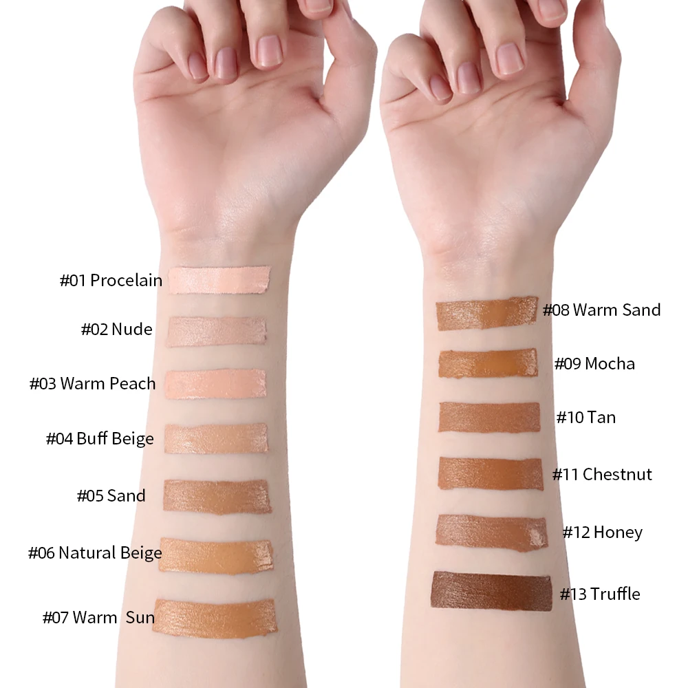 Liquid Foundation Cream for Face Concealer Oil Control Waterproof High Coverage Makeup Long-lasting Natural Facial Cosmetics 3