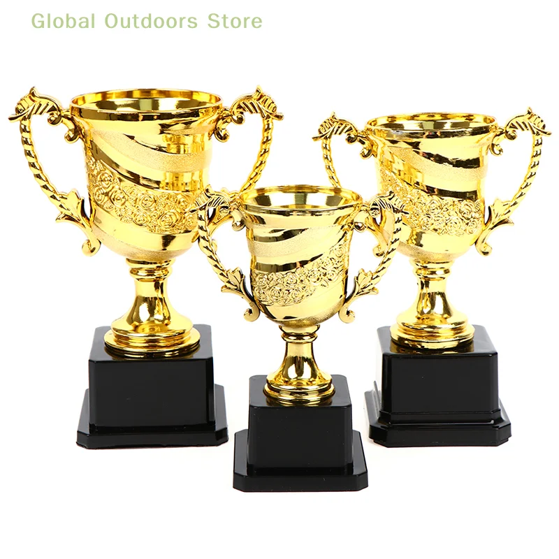 Award Medals Plastic Trophy Toys 14/17/18cm Gold Awards Trophy Children Gold-Plated School Kindergarten Party Award Supplies Craft Souvenirs Celebrations Gifts