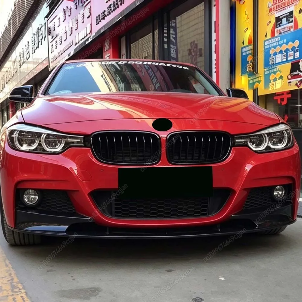 BMW 3 시리즈 F30 F31 M-Sport 20122018용 자동차 프론트 범퍼 스포일러 립 스플리터 바디 키트 립 턱 디퓨저 가드 (글로스 블랙)