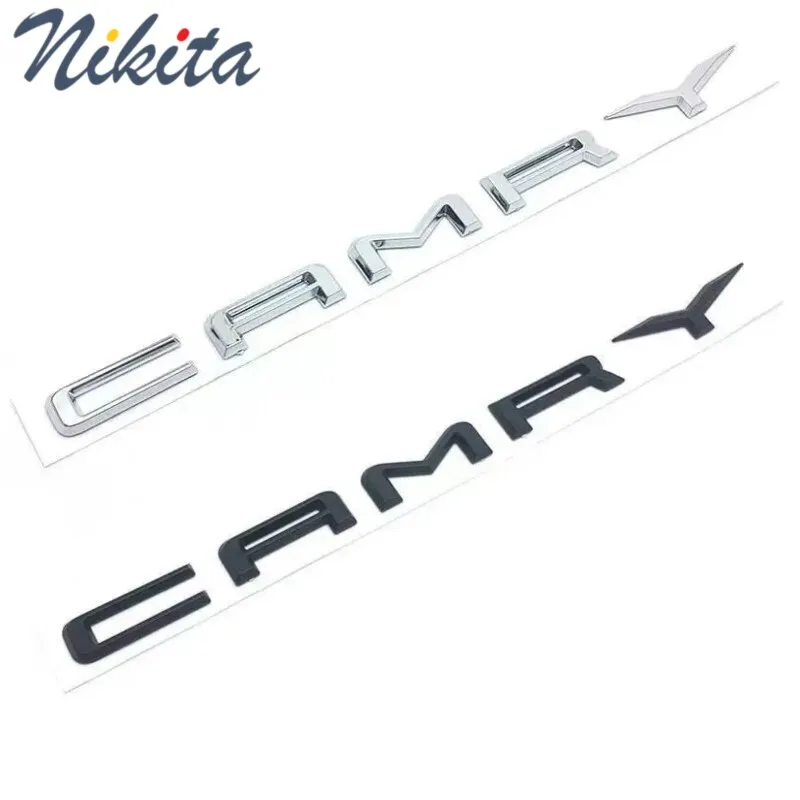 

Toyota Camry English Letter Logo Trunk Logo Sticker Black Silver Backup Boot Letter Sticker Car Accessories 2017-2023