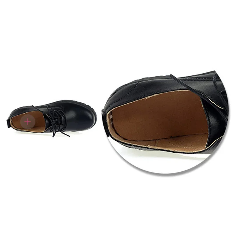 YAERNI New Autumn/winter Genuine leather handmade retro Oxfords fashion Casual women shoes British college wind shoes