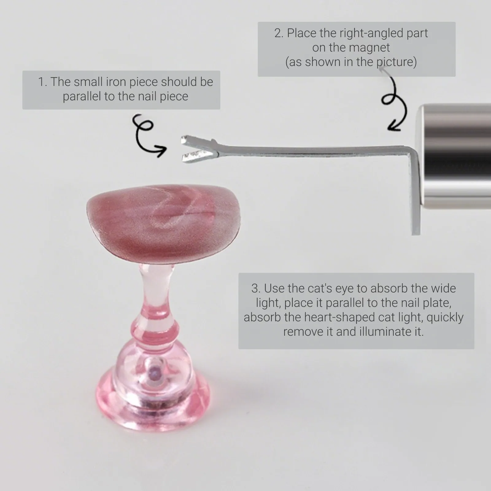 캣아이 네일 마그넷 세트, Y자형 철사 포함, 캣아이 젤 네일 폴리쉬 마그넷, 여성용 소녀용 캣아이 마그넷 막대